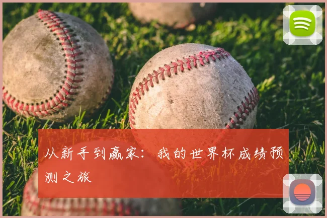 从新手到赢家：我的世界杯成绩预测之旅